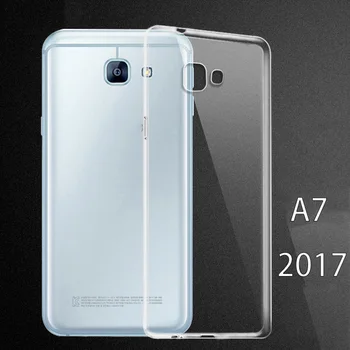 Samsung A7 2017 case cover przezroczysta cienka silikonowa powłoka 5.7