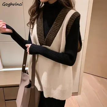 Sweter kamizelka kobiety rękawem V-neck Oversize duży rozmiar 2XL codzienne biurowe damska elegancka, miękka, moda Ulzzang Chic Daily Simple