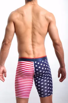 New Summer Fashion USA Flag Printed Men Sexy Novelty Skinny Leggings Bottoms/Gay Funny Lounge Pants stroje kąpielowe