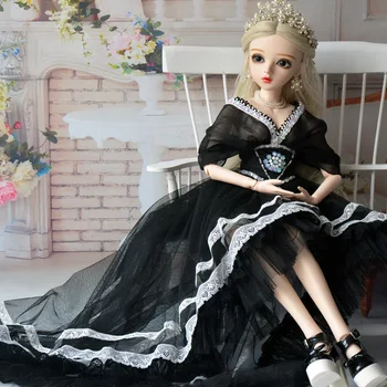 60 cm oryginalny ręcznie lalka Bjd 1/3 moda realistyczne wozidła lalki czarny kompletny strój dziewczyna lalki zabawki dla dziecka prezent na Urodziny