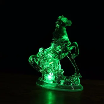 2019 Nowy 7 kolor zmienia się zwierzę akrylowa koń LED Night Light lampa boże Narodzenie wystrój sypialni