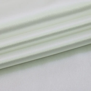 Lycra, satyna tkanina naturalna biała suknia ślubna materiał satynowy tekstylia metr tkaniny