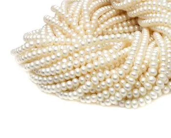 14,5 cala naturalny baroku słodkowodne perły koraliki wysokiej jakości naturalny biały perłowy 5,6 mm AAA koraliki do tworzenia biżuterii