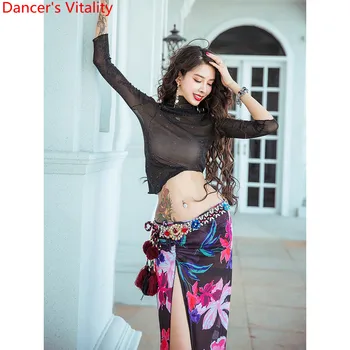 Taniec Brzucha Praktyka Odzież Nowy Slim Fit Top Druku Spódnica Elegancka Początkujący Orientalne Indyjskie Tańce Dorosłych Konkurs Garnitur