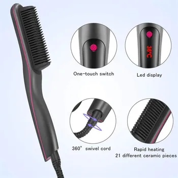2020 nowy bezpośredni grzebień do włosów, ujemny jon wielofunkcyjny automatyczny grzebień do stylizacji, anty-ошпаривающая elektryczna curling-coli, vibrato
