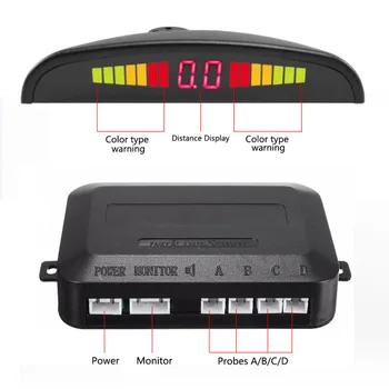 1 kpl Auto Parktronic Led Parking Sensor Kit wyświetlacz 4 czujniki do wszystkich samochodów odwrotna pomoc kopia system radarowego monitora