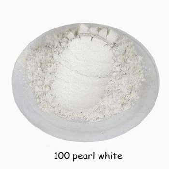 100 g/lot mika proszek Kryształ biały perłowy proszek krystaliczny proszek do farby,drukowania,rzemiosła,żywicy kolorowy pigment, brokat do paznokci