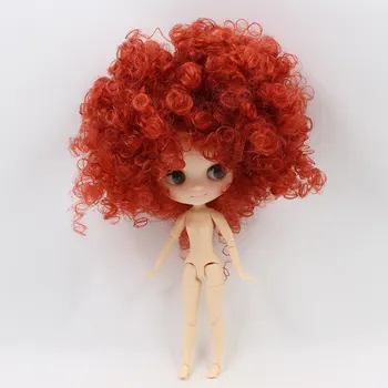 Średnia Fabryka nude Blyth modna lalka z pomarańczowo-czerwonymi afro-włosami 20 cm DIY Toys ICY Neo BJD z gestami Darmowa wysyłka nr QE150