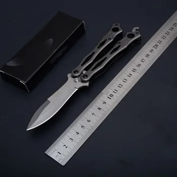 Nowa moda składany kemping otwarty noże ostrość przewodnik EDC praktyka nóż Balisong szkolenia przetrwania taktyczne narzędzia narzędzia