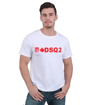 2019 lato nowa koszulka DSQ2 drukowanie O-neck kobiety moda męska bawełna t-shirt tee z krótkim rękawem z wysokiej jakości chłopców koszulka