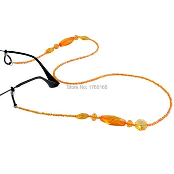 Sprzedaż hurtowa 20 szt. przezroczyste pomarańczowe koraliki akrylowe okulary okulary uchwyt Kabla łańcucha Darmowa wysyłka