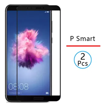 2szt szkło ochronne dla Huawei P Smart Tempered Glass Screen Protector Full Cover Phone Film Safety Tremp On Enjoy 7s 5.65 9h