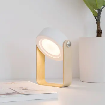 Twórcza drewniany uchwyt składany nocne lampy lampa przenośna lampa lampa teleskopowa składana led lampa USB ładowanie