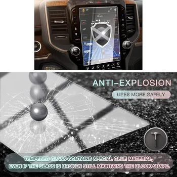 Samochodowy ochraniacz ekranu dla Dodge 2019 2020 RAM 1500 2500 3500 Uconnect, szkło hartowane (Dodge RAM 2019 12 cali)
