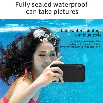 IP68 prawdziwy wodoodporny pokrowiec do telefonu iPhone X XR XS Max 8 7 Plus 6 6S Plus 5 5S SE Under Water Proof Case Full Protection Cover