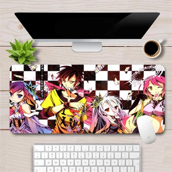 60x30cm nie ma gry, nie ma życia anime Duża podkładka gumowa wytrzymała gry zamek krawędź klawiatury mata laptop notebook stół mat