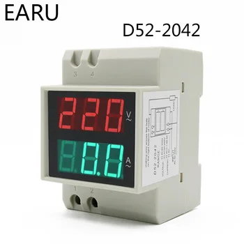 Szyna DIN wyświetlacz led woltomierz amperomierz wbudowany transformator AC80-300V 200-450V 0-100A panel napięcie prąd metr monitor tester