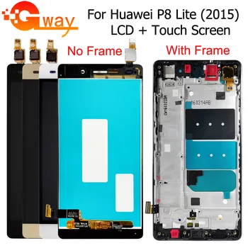 Huawei P8 Lite Wyświetlacz LCD Touch Screen Digitizer Assembly With Frame Replacement ALE-L04 ALE-L21 For huawei p8 Lite LCD