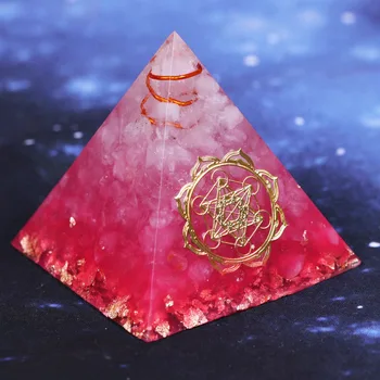 Różowy Orion/Оган energetyczna piramida, symbolizujące miłość przynosi szczęście żywicy biżuteria rękodzieło Orgon