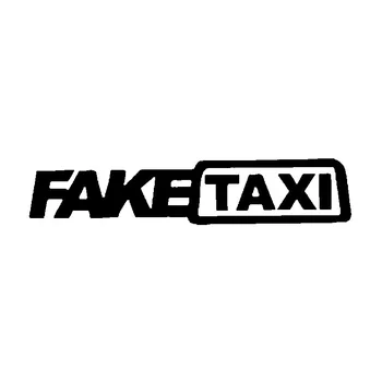 Śmieszne fałszywe naklejki taxi wysokiej jakości dekoracji samochodu pokrywa rysy indywidualne PCV, wodoodporne naklejki czarny/biały, 16 cm*3 cm