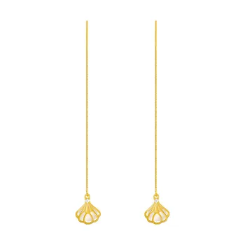 Klasyczny nowy kryształ długi złoty naszyjnik kolczyki dla kobiety korea moda temperament веерообразное oświadczenie kolczyki biżuteria prezent