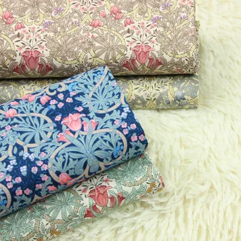 Połowa dworu import bawełna retro kwiat wydruku tkaniny, handmade DIY torba na ubrania sukienka tkanina A877
