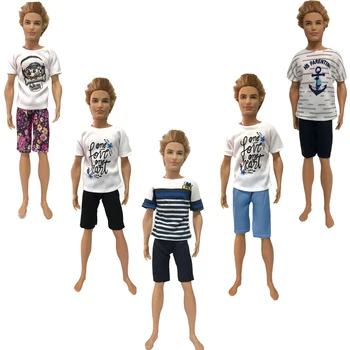NK Mix 5 szt. zestaw książę doll odzież moda codzienny zestaw dla lalki Barbie chłopak dla lalki Ken Najlepszy prezent dla dzieci JJ