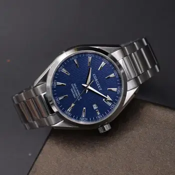 Corgeut 41mm Luxury Brand męskie zegarki automatyczne mechaniczne obudowa ze stali nierdzewnej świecące wodoodporny szkło szafirowe męskie zegarek