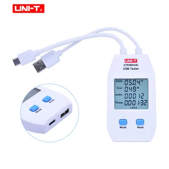 UNIT UT658 series USB Power Meter and Tester USB-A i USB-C Cyfrowy miernik napięcia/prądu/ pojemności/energii/oporu