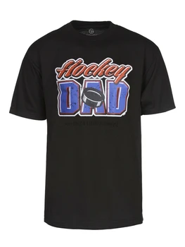 - Duża Czarna Koszulka Z Krótkim Rękawem Hockey Mens Dad