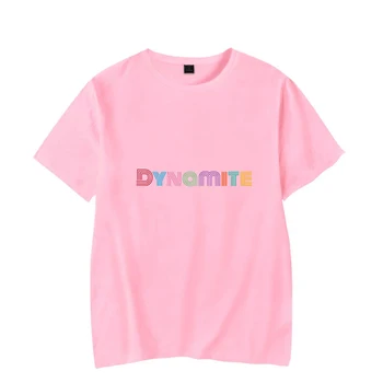 Nowy koreański K Pop KPop Dynamit koszulka kobiety/mężczyźni krótki rękaw hip-hop K-pop koszulka damska Harajuku meble koszulka Femme