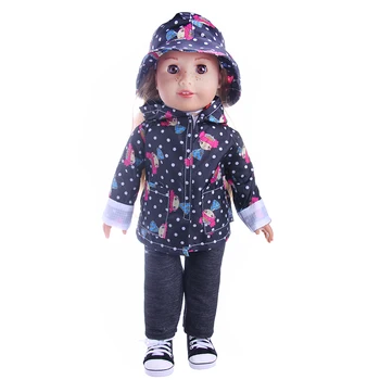 3 szt./kpl. płaszcz garnitur cute dziewczynka szablon doll odzież do 18 cali amerykańska lalka dziewczyna i 43 cm noworodek,nasze pokolenie