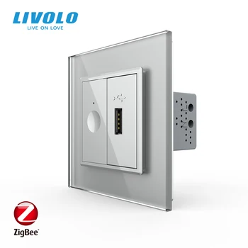 Livolo EU Standard 2Gang Wall Touch Button Switch with USB 2.1 A plug socket,cross control, ładowanie telefonu, Projektowanie schodów w górę i w dół