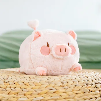 Świnia poduszki pluszowe zwierzęta kreskówki świnia różowy brązowy dziewczyna miękka zabawka Spanie miękka lalka prezent na urodziny piękna para lalka poduszka AA5