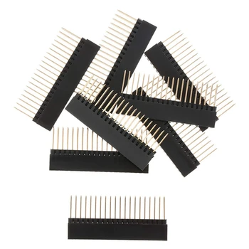 8PCS,2X20(40 Pin) Extra Tall Female 0.1 Inch Pitch Stacking Header for Raspberry Pi A+/B+/Pi 2/Pi 3 Extra Tall Header