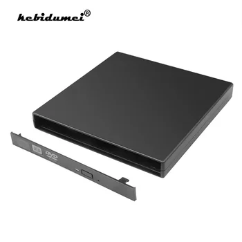 Kebidumei Slim USB2.0 SATA zewnętrzny DVD-obudowa z twardego tworzywa sztucznego dla laptopa laptop 12,7 mm CD-ROM etui bez napędu optycznego