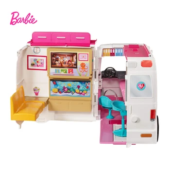 Barbie Care Clinic Vehicle Playset ogromny ratunkowe samochód zabawki, światła i dźwięki Careers Care Clinic Ambulance FRM19