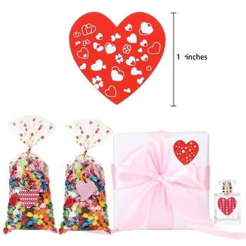 500 szt./rolka Walentynki samoprzylepne naklejki w kształcie serca naklejki etykiety na ślub imprezy akcesoria rzecz opakowanie naklejka