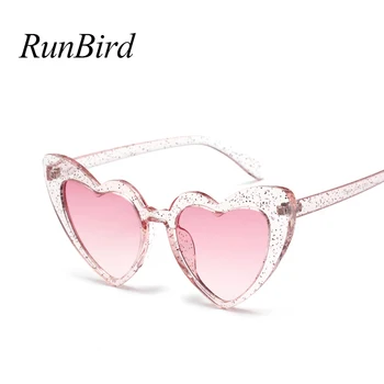 RunBird Women Heart Shaped okulary Women Fashion Eyewear Frames Brand Designer Design Trend Modeling okulary przeciwsłoneczne UV400 5130