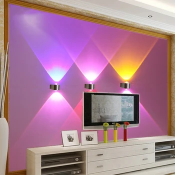 2 szt. nowoczesne kinkiety ścienne, lampy, 2 porty aluminium TV tło dla Bar KTV sypialnia korytarz schody arandelas para parede IL