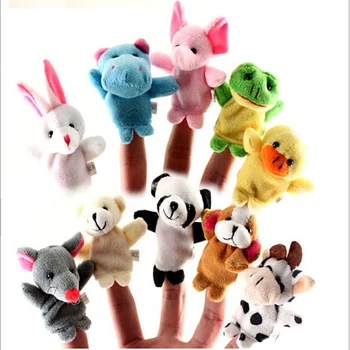 Grube lalki dla dzieci mini zwierzęta edukacyjne ręce kreskówka zwierząt pluszowe lalki grube teatr lalki pluszowe zabawki dla dzieci, prezenty