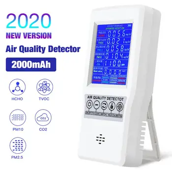 Cyfrowy czujnik CO2 mierniki Detektor dwutlenku węgla газоанализатор Monitor jakości powietrza gazowy detektor LZO HCHO PM2.5 metr