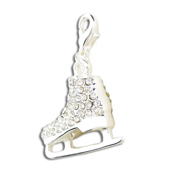 Moja forma 3 szt. kolor srebrny 3D łyżwy Kryształ sportowe zawieszenia zawieszenia stop DIY biżuteria akcesoria