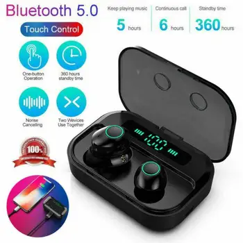 M7 LED Digital Display TWS słuchawki Stereo Mini Earpiece Bluetooth5.0 z ładowarką pudełkiem 3600mAh do mobilnego banku żywności