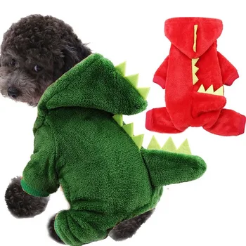 Materiały ubrania dla zwierząt, pies, kot kostium koral polar, ciepły sweter na jesień-zimę dinozaur krzyż sukienka mała parszywa zdziro odzież
