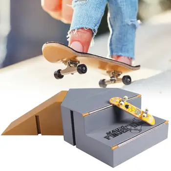 Mini Palec Skuter Pokład Gryf Skate Park Zestaw Palec Skate Prasowania Zabawki Dla Chłopców, Dzieci I Dorosłych