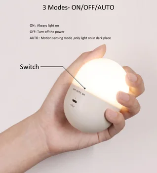 Kapsuła indukcyjna lampa LED Night Light z czujnikiem ruchu silny magnes USB Akumulator schodowy jest czujnik światła szafka kontrolna
