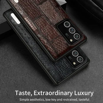LANGSIDI urządzony w luksusowym etui do telefonu Galaxy note 20 ultra note a51 a71 note 10 plus z naturalnej skóry, odporny na wstrząsy etui do samsung s20