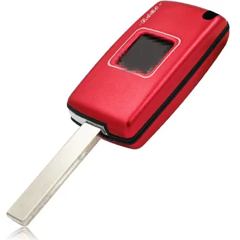 2016 Metal Style 3 przyciski do PEUGEOT 207 307 407 408 składane klapki pilot zdalnego klucza FOB CASE czerwony kolor