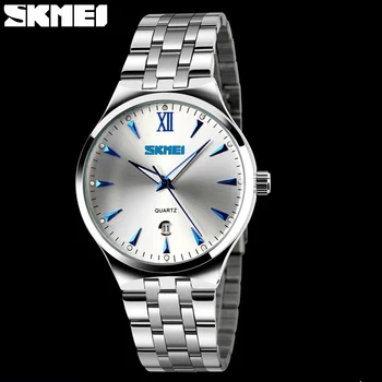 SKMEI Men Top Brand Luxury Brand Watch Fashion Casual kwarcowy biznesowe Zegarek Bransoleta ze stali nierdzewnej zegarek Relogio Masculino